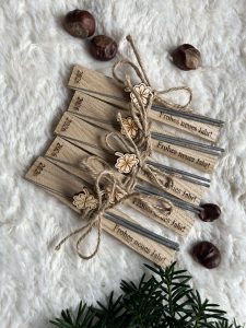 Neujahresgruß mit Glücksbringer