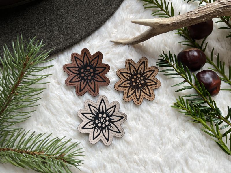 Lederlabel Edelweiß