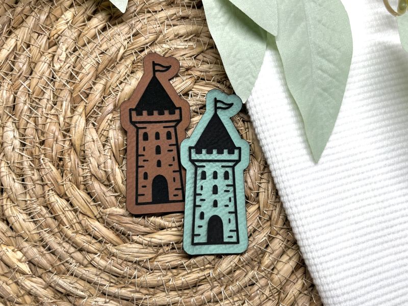 Lederlabel Schlossturm