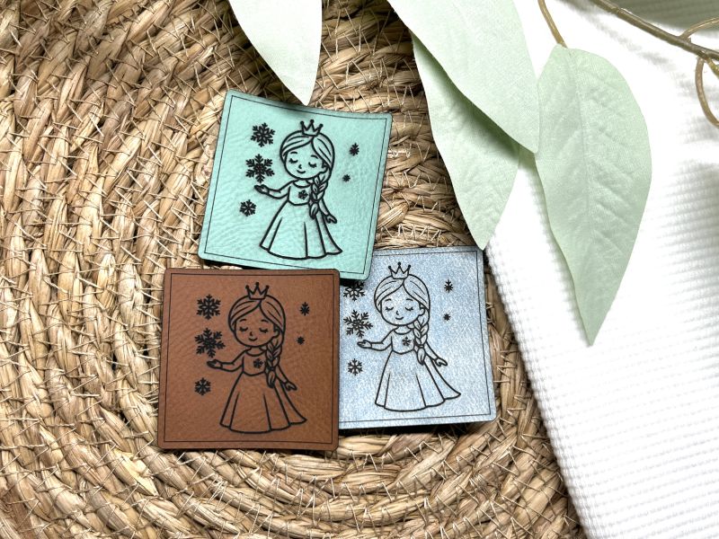 Lederlabel Eiskönigin 5x5 1 Lederlabel Eiskönigin