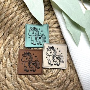 Lederlabel Einhorn