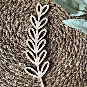 Flatlay Deko Pflanzzweig Grünpflanze