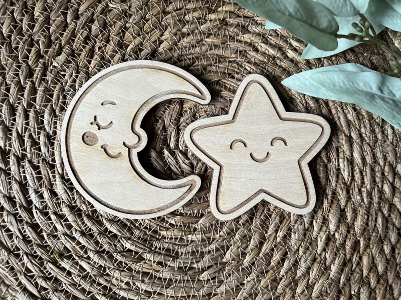 Flatlaydeko Mond und Stern 1 Flatlaydeko Mond