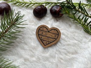 Lederlabel Holzherz
