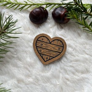 Lederlabel Holzherz
