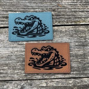 Lederlabel krokodil
