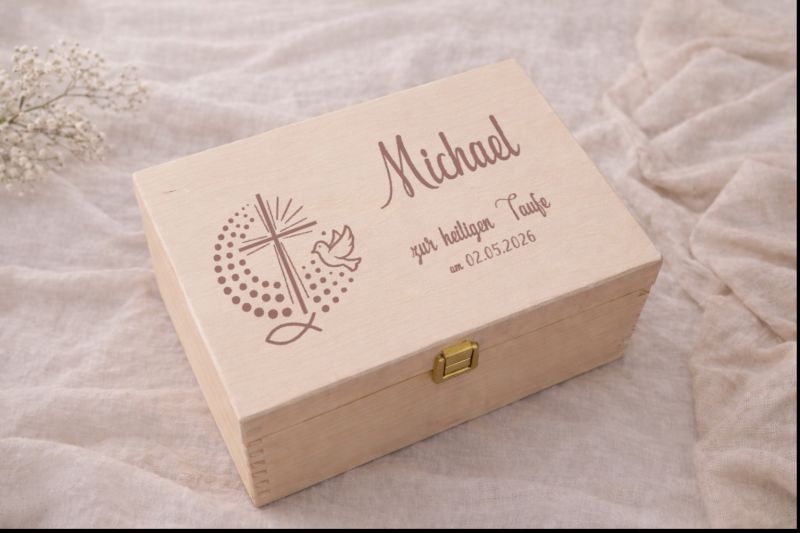 Personalisierte Erinnerungsbox zur Taufe 1 Erinnerungsbox zur Taufe, Taufgeschenk personalisiert