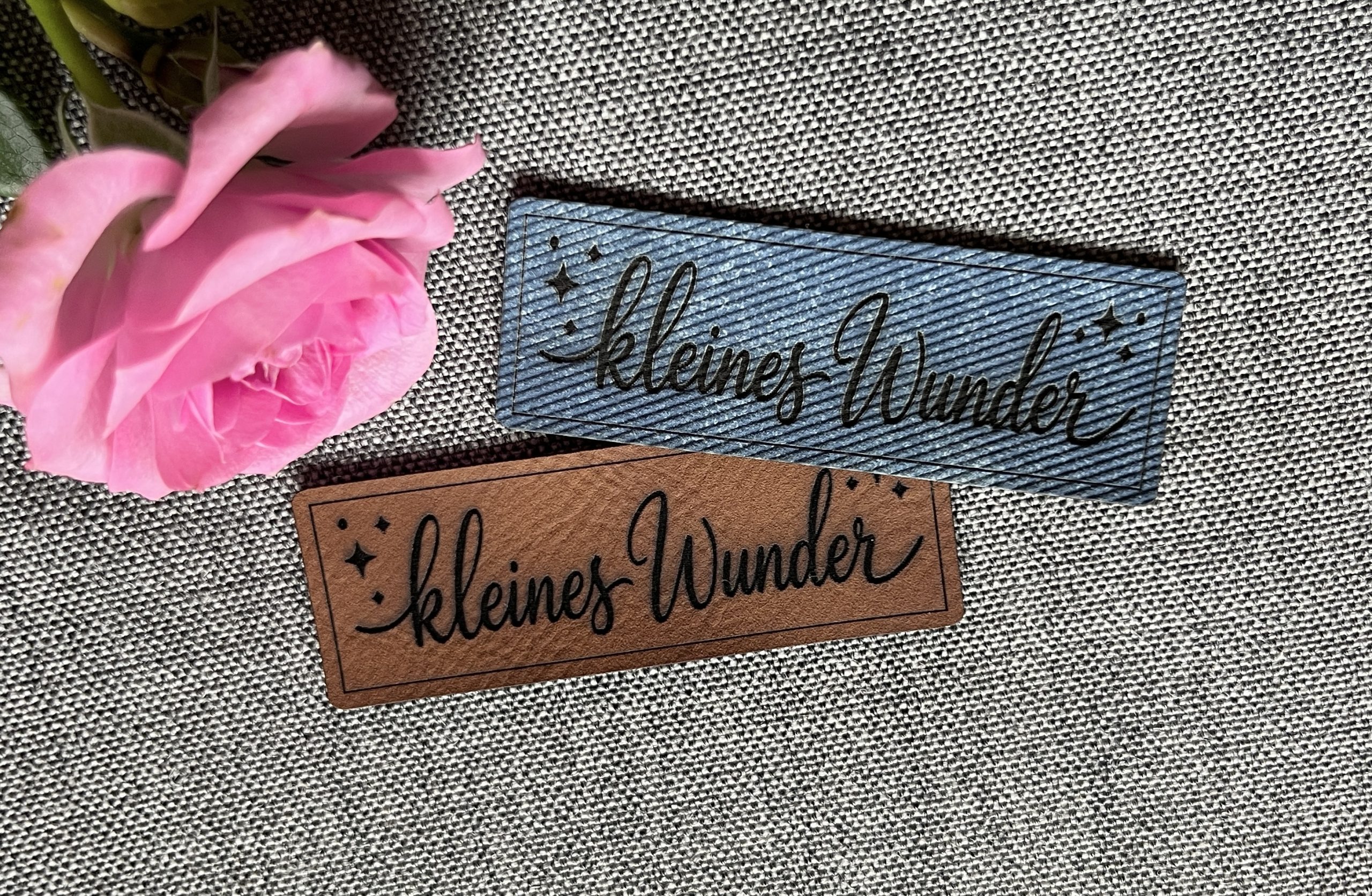Lederlabel "kleines Wunder" 1 Lederlabel kleines Wunder